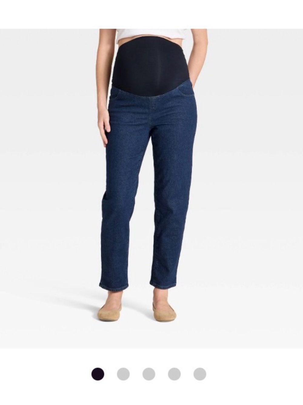 Isabel Maternity 80’s Slim Jeans Size 8 Dark Indigo Over Belly NWT
